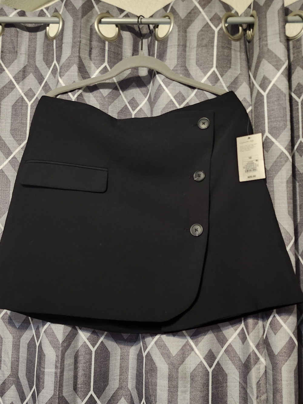a new day Black Button-Accent Mini Skirt